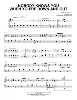 page one of Nobody Knows You When You're Down And Out (arr. Phillip Keveren) (Piano Solo)