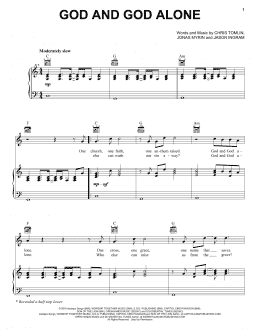 page one of God and God Alone (Piano, Vocal & Guitar Chords (Right-Hand Melody))