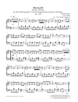 page one of Minuet (Piano Solo)