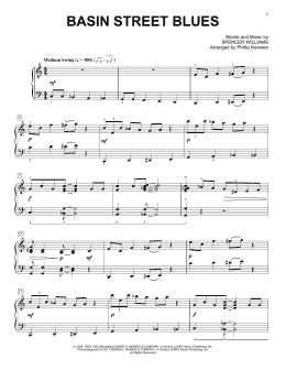 page one of Basin Street Blues (arr. Phillip Keveren) (Piano Solo)