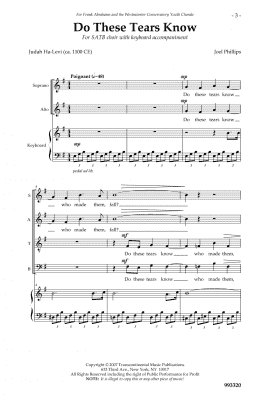 page one of Do These Tears Know (SATB Choir)