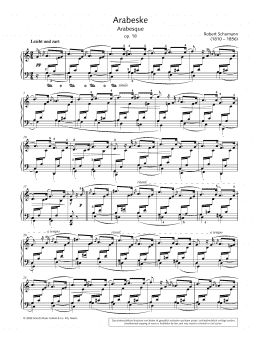 page one of Arabesque (Piano Solo)