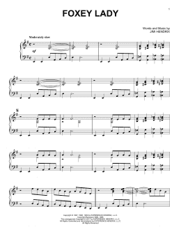 page one of Foxey Lady [Jazz version] (Piano Solo)