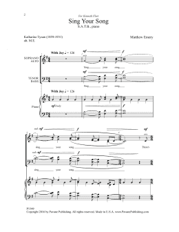 page one of Sing Your Song (SATB Choir)