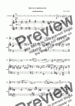 page one of Sonata for Alto Saxophone & Piano -II. Adagio sentimentale