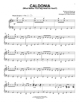 page one of Caldonia (What Makes Your Big Head So Hard?) (arr. Phillip Keveren) (Piano Solo)