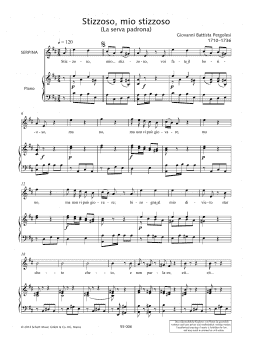 page one of Stizzoso, mio stizzoso (Piano & Vocal)