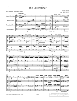page one of The Entertainer (Woodwind Ensemble)