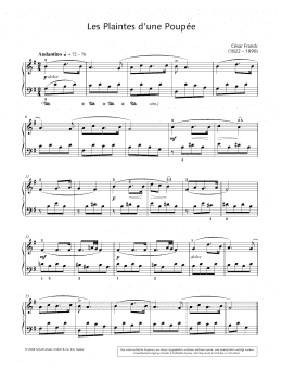 page one of Les Plaintes d'une Poupée (Piano Solo)