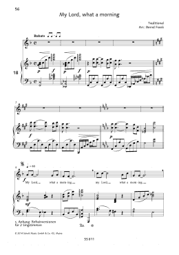 page one of My Lord, What a Morning (Piano & Vocal)