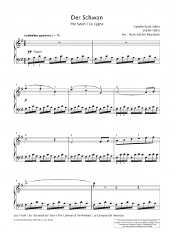 page one of The Swan (Piano Solo)