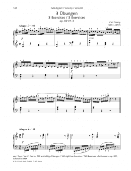 page one of 3 Exercises (Piano Solo)
