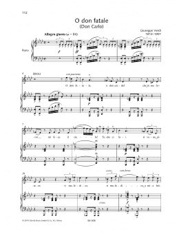 page one of O don fatale (Piano & Vocal)