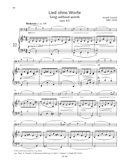 page one of Song Without Words (String Solo)