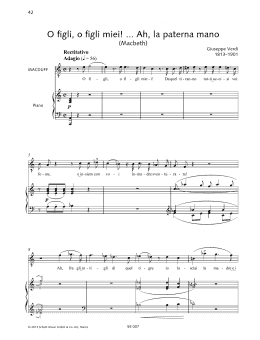 page one of O figli, o figli miei! ... Ah, la paterna mano (Piano & Vocal)