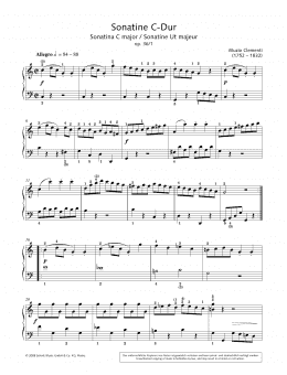 page one of Sonatina in C Major (Piano Solo)