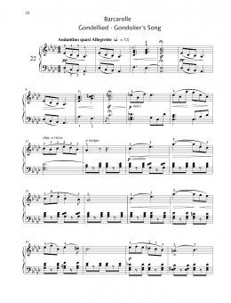 page one of Gondolier's Song (Piano Solo)