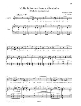 page one of Volta la terrea fronte alle stelle (Piano & Vocal)