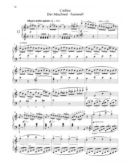page one of Farewell (Piano Solo)