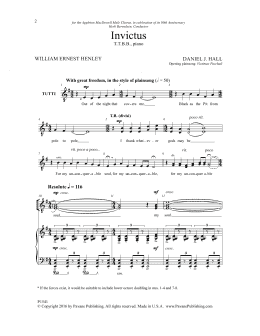 page one of Invictus (TTBB Choir)