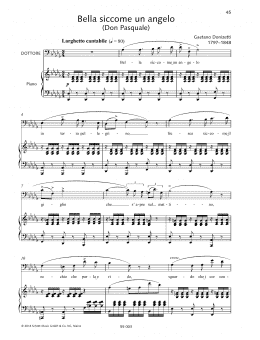 page one of Bella siccome un angelo (Piano & Vocal)
