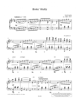 page one of Binks' Waltz (Piano Solo)