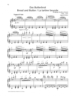 page one of Bread and Butter (Piano Solo)