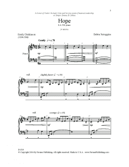page one of Hope (SATB Choir)