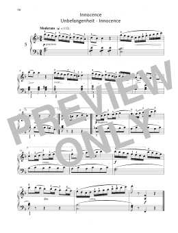 page one of Innocence (Piano Solo)