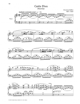 page one of Casta Diva (Piano & Vocal)