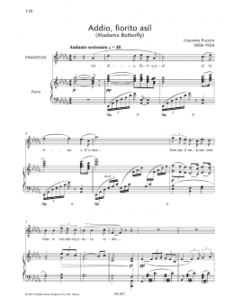 page one of Addio, fiorito asil (Piano & Vocal)