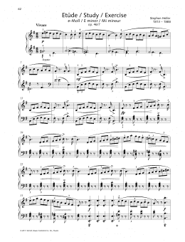 page one of Study E minor (Piano Solo)