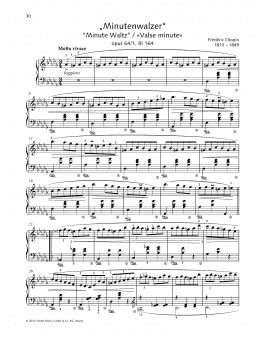 page one of Minute Waltz (Piano Solo)