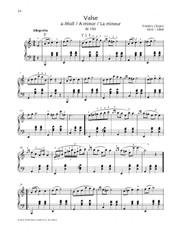 page one of Valse A minor (Piano Solo)