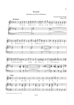page one of Lascia Ch'io Pianga (Piano & Vocal)