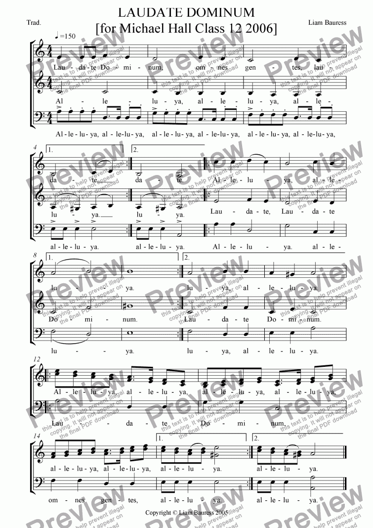 page one of LAUDATE DOMINUM