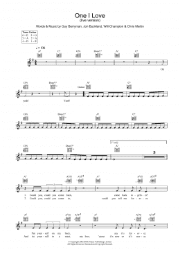 page one of One I Love (Lead Sheet / Fake Book)