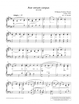 page one of Ave Verum Corpus (Piano Solo)