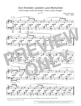 page one of From Foreign Lands and People (Piano Solo)