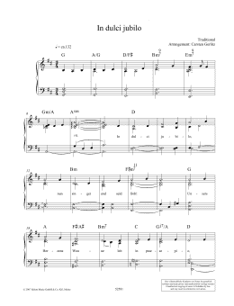 page one of In Dulci Jubilo (Piano Solo)