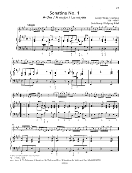 page one of Sonatina No. 1 (String Solo)