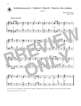page one of Soldier's March (Piano Solo)