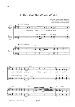 page one of He's Got the Whole World (Choir)