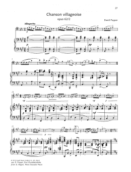 page one of Chanson villageoise (String Solo)