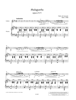 page one of Malaguena (String Solo)