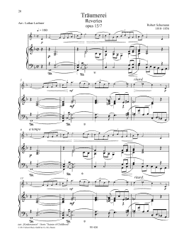page one of Reveries (String Solo)