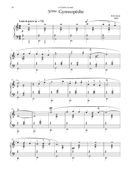 page one of 3eme Gymnopedie (Piano Solo)