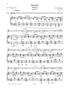 page one of Melody (String Solo)