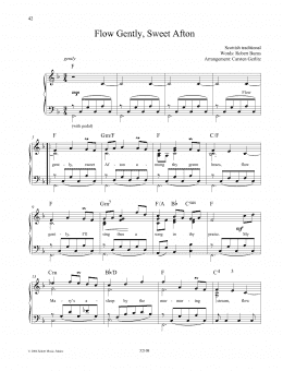 page one of Flow Gently, Sweet Afton (Piano Solo)