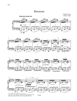 page one of Berceuse (Piano Duet)